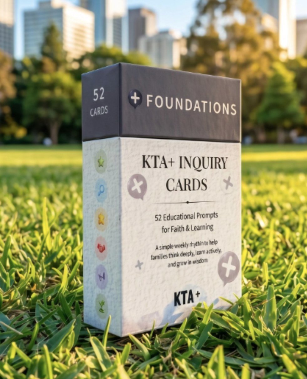 The KTA+ Inquiry Cards box: 52 educational prompts for faith and learning